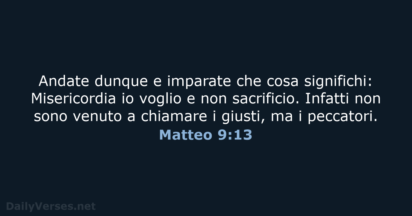 Matteo 9:13 - CEI