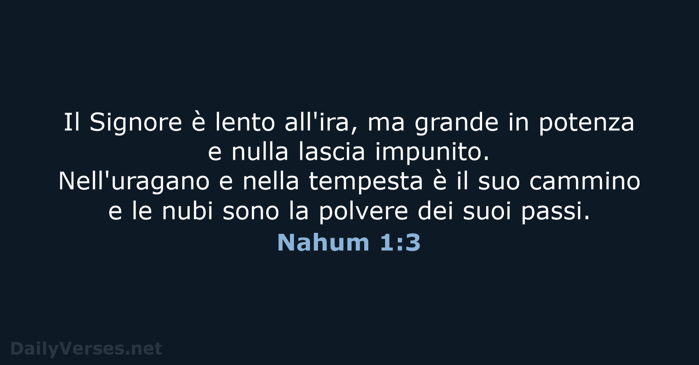 Nahum 1:3 - CEI