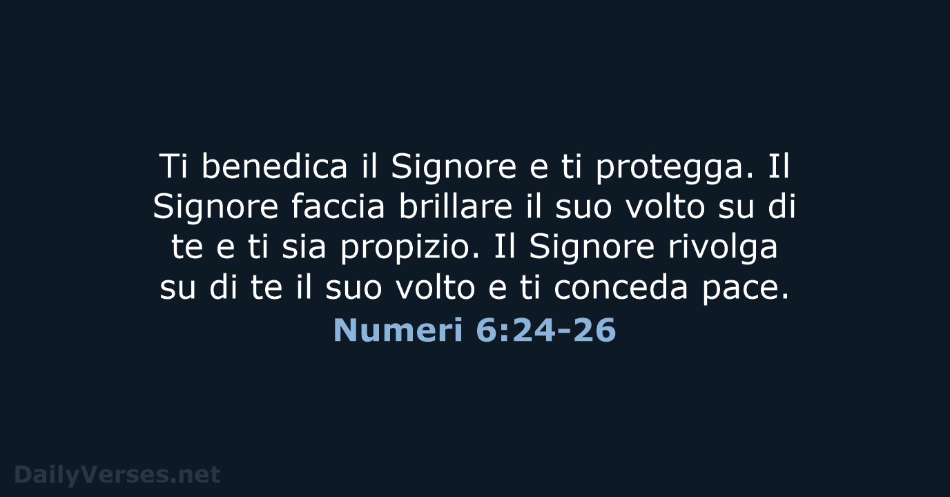 Numeri 6:24-26 - CEI