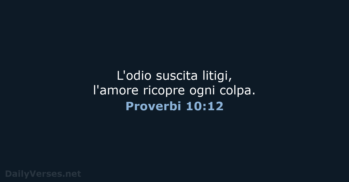 Proverbi 10:12 - CEI