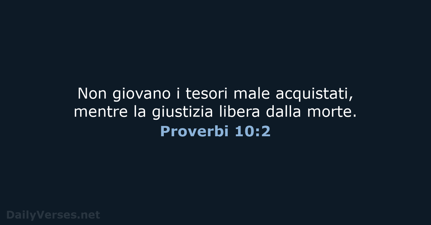 Proverbi 10:2 - CEI