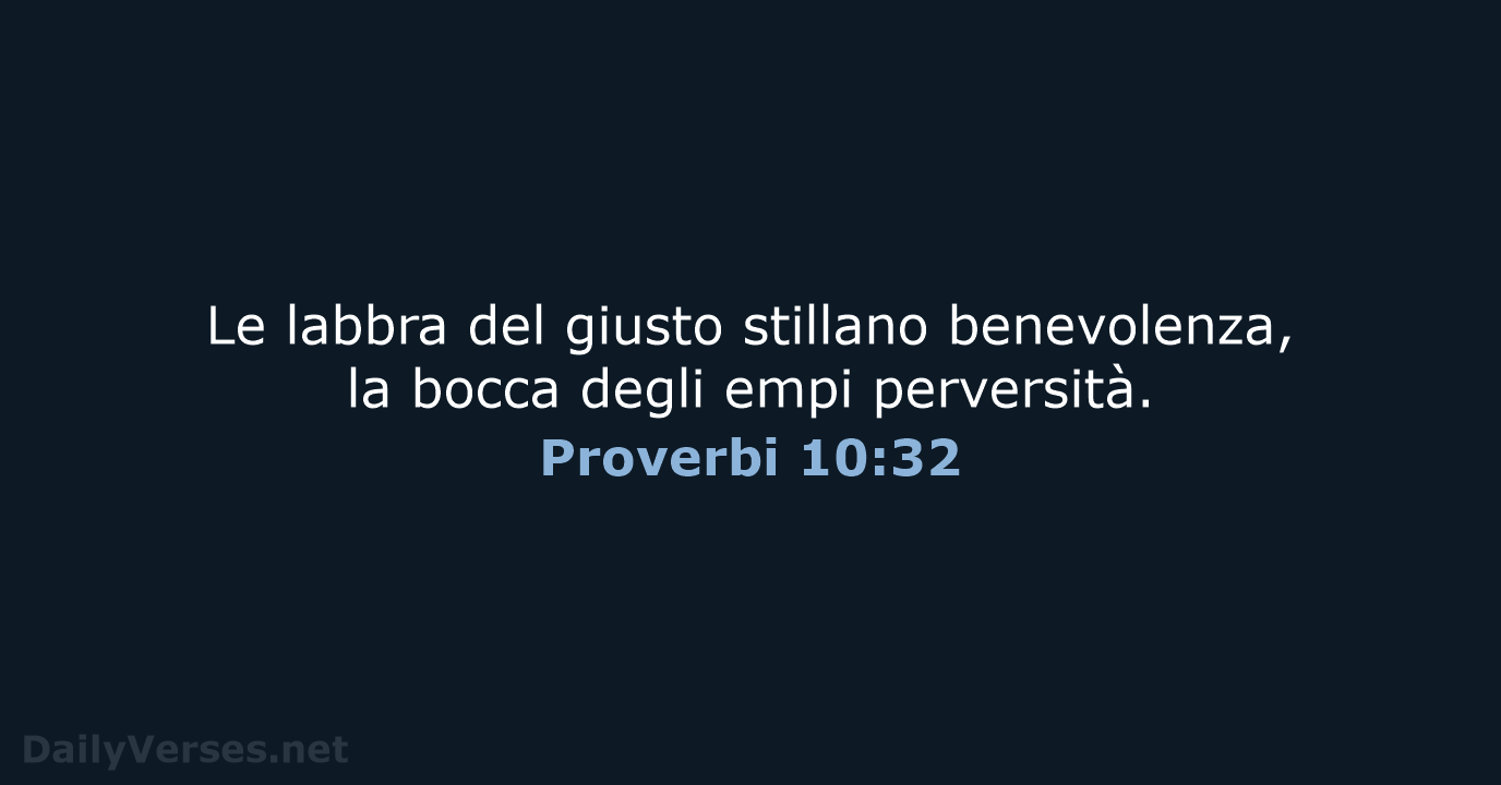Proverbi 10:32 - CEI