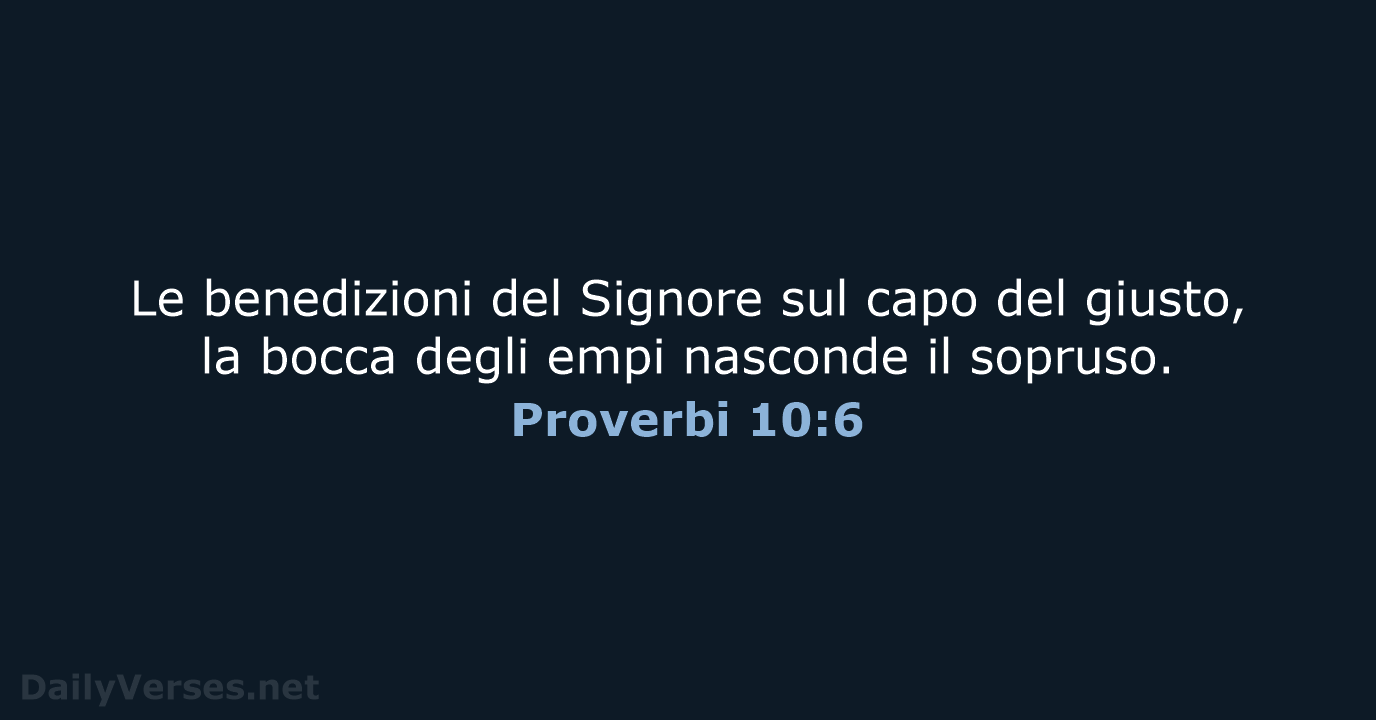 Proverbi 10:6 - CEI