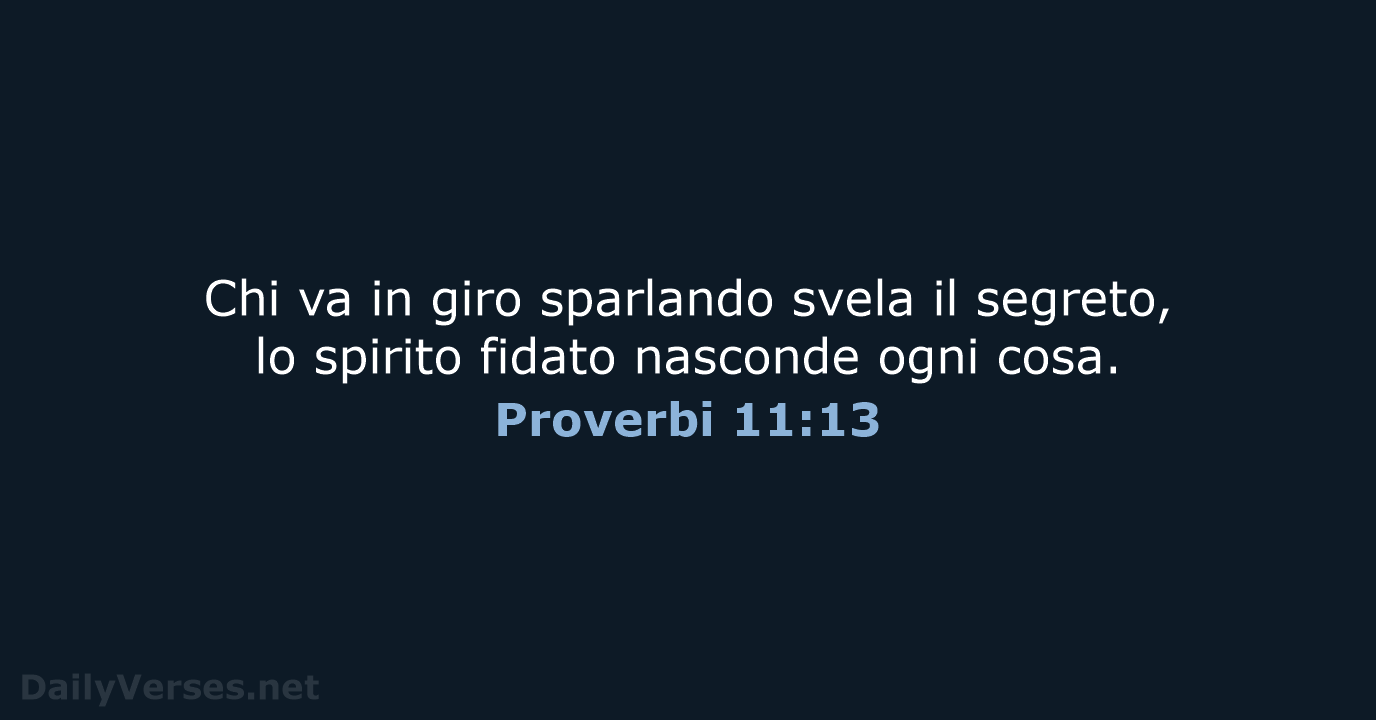 Proverbi 11:13 - CEI