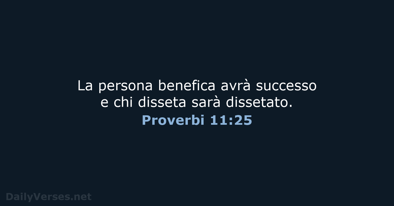 Proverbi 11:25 - CEI