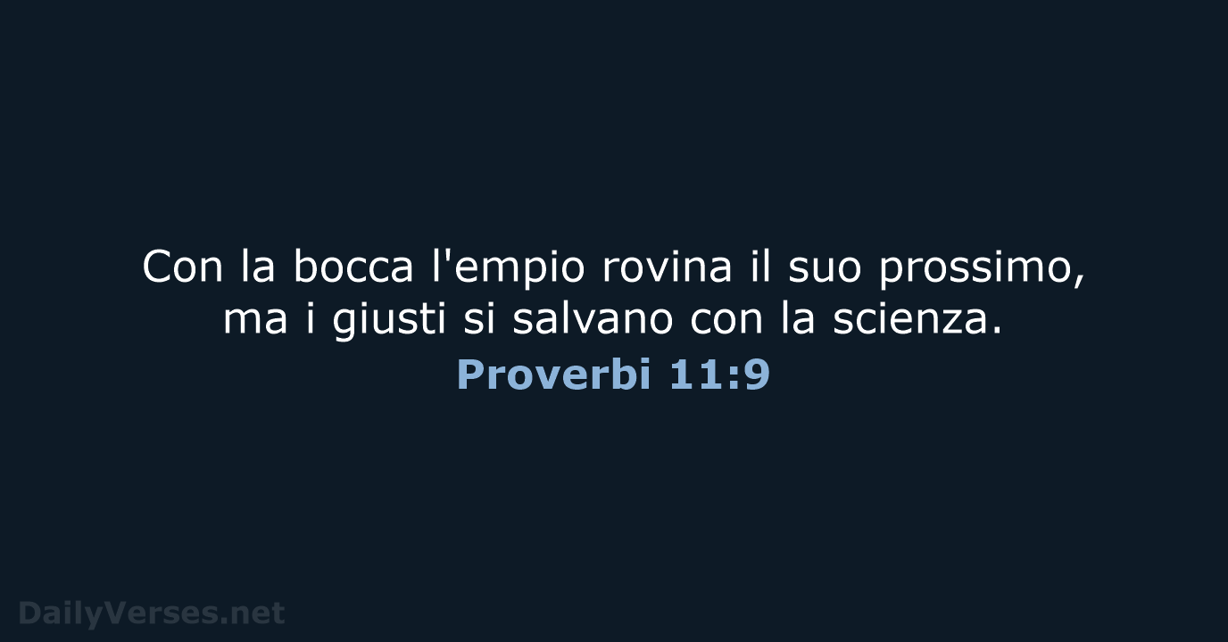 Proverbi 11:9 - CEI
