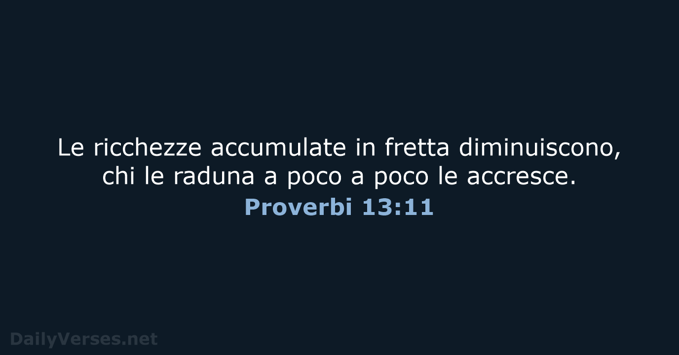 Proverbi 13:11 - CEI