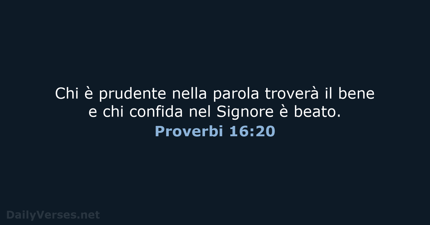 Proverbi 16:20 - CEI