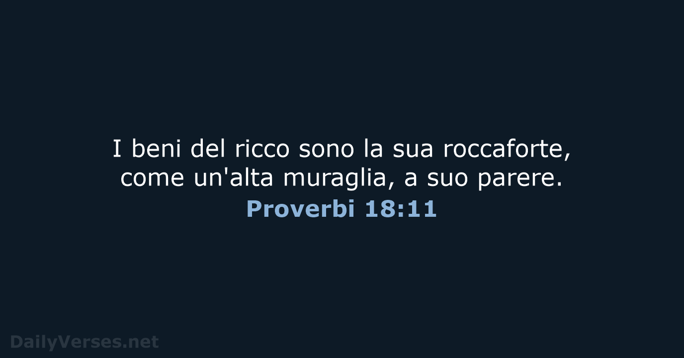 Proverbi 18:11 - CEI