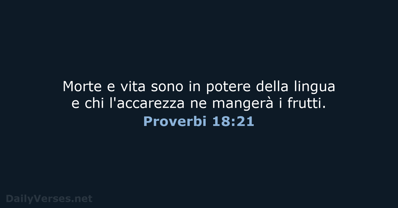 Proverbi 18:21 - CEI