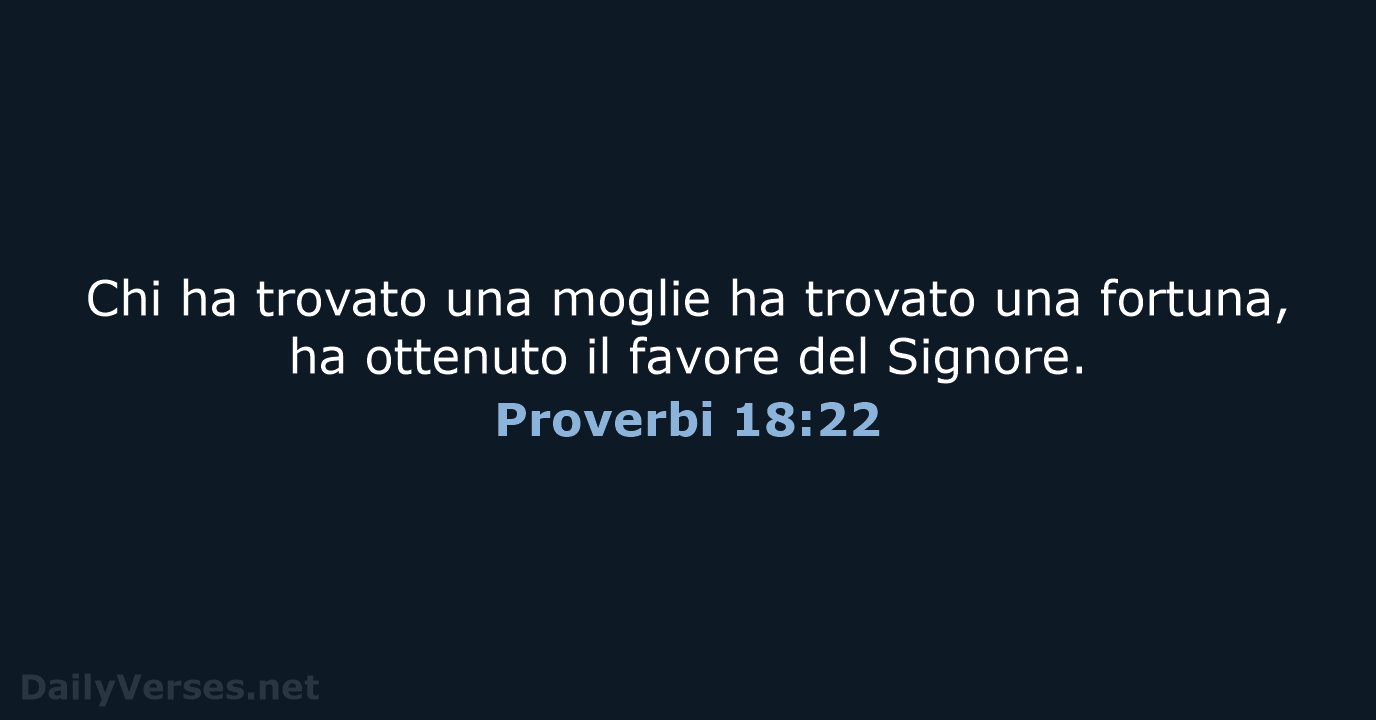 Proverbi 18:22 - CEI