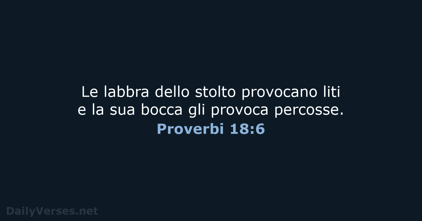 Proverbi 18:6 - CEI