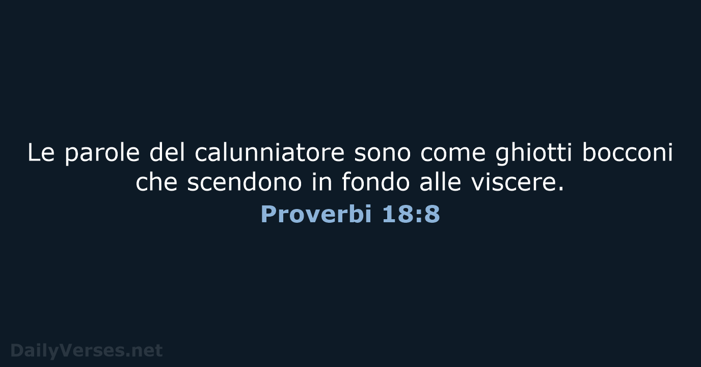 Proverbi 18:8 - CEI