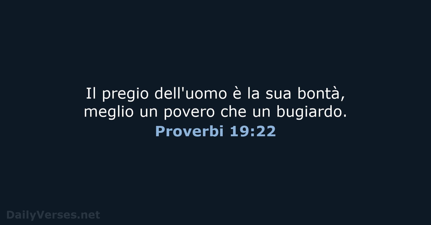 Proverbi 19:22 - CEI