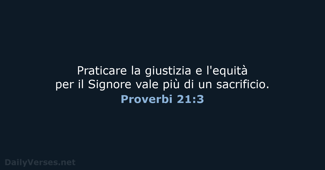 Proverbi 21:3 - CEI