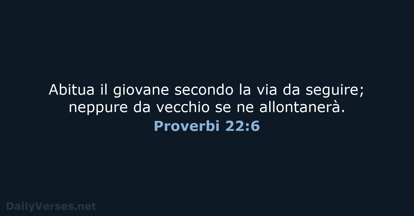 Proverbi 22:6 - CEI