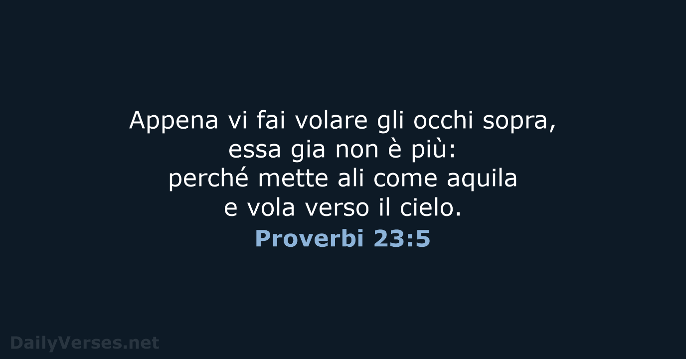 Proverbi 23:5 - CEI