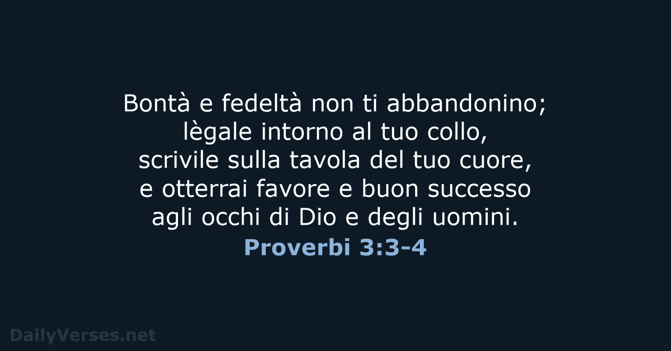 Proverbi 3:3-4 - CEI
