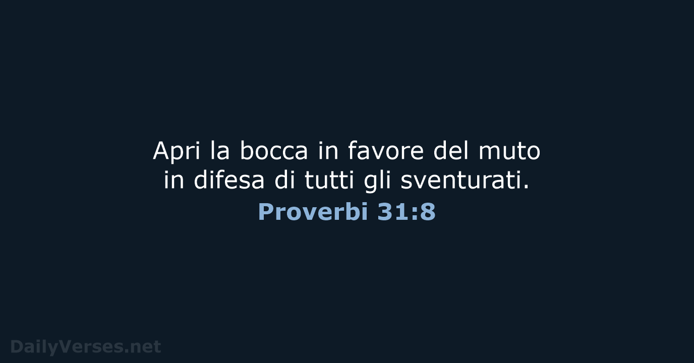 Proverbi 31:8 - CEI