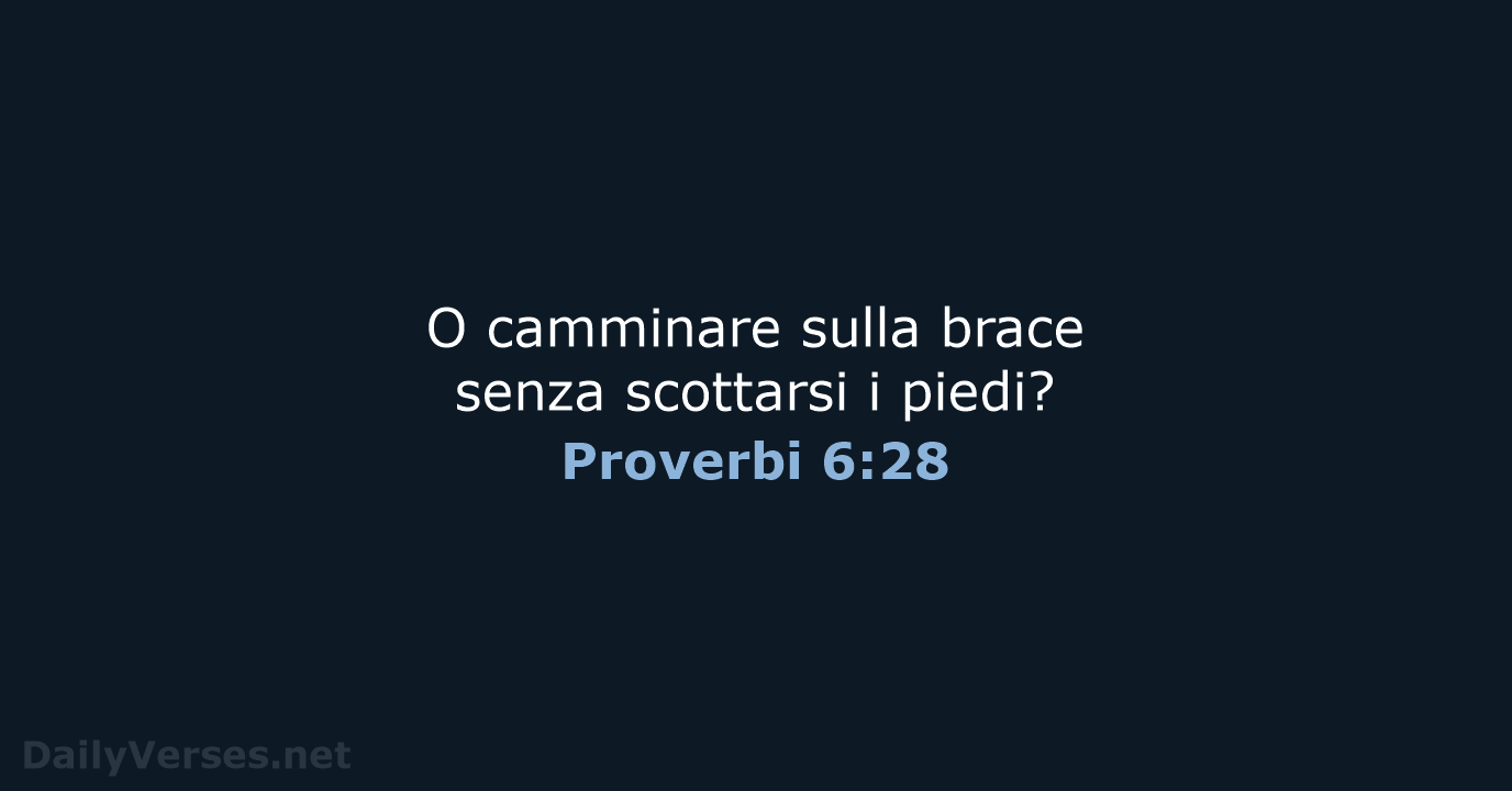 Proverbi 6:28 - CEI