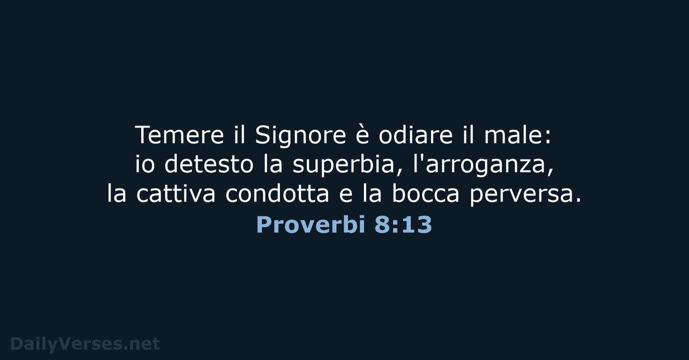 Proverbi 8:13 - CEI