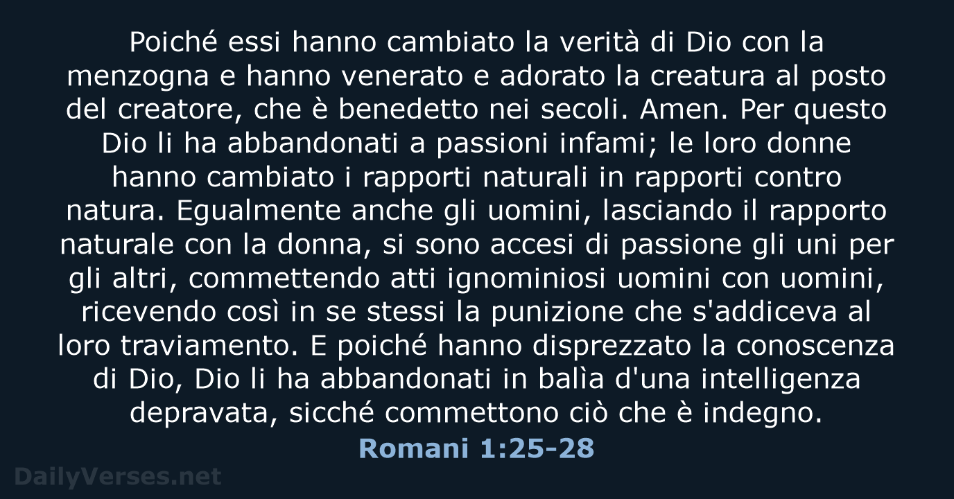 Romani 1:25-28 - CEI