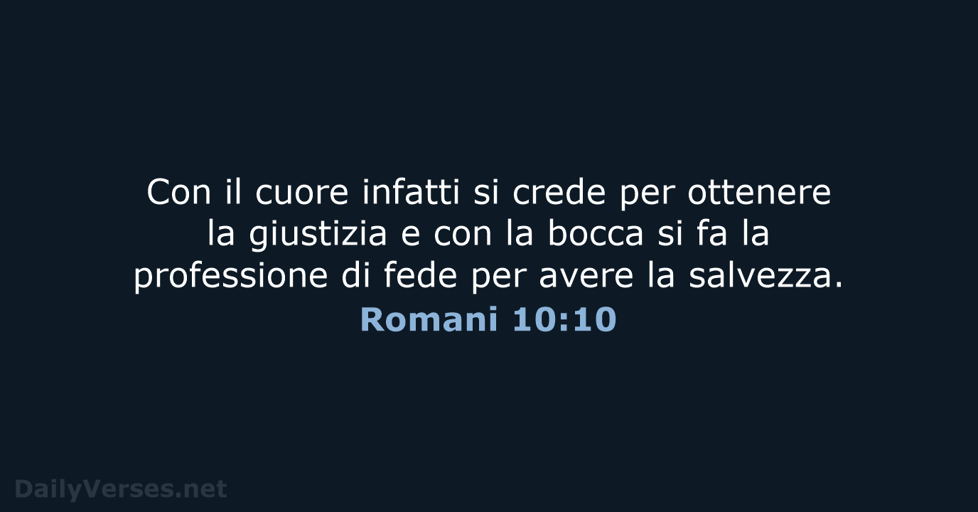 Romani 10:10 - CEI