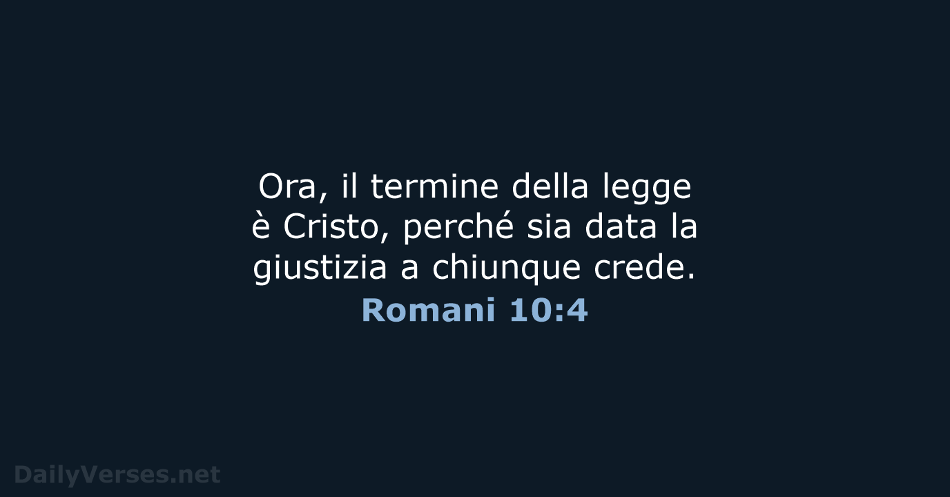 Romani 10:4 - CEI