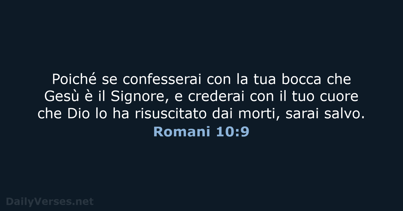 Romani 10:9 - CEI