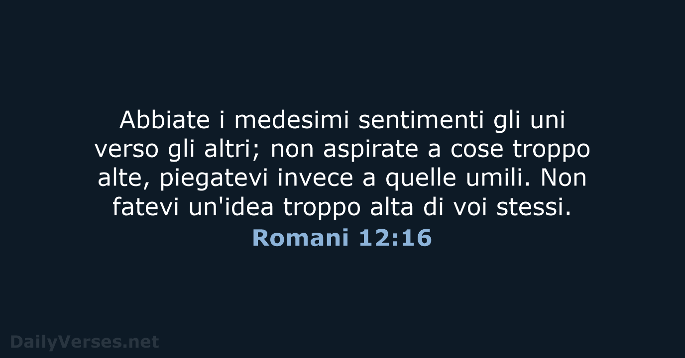 Romani 12:16 - CEI