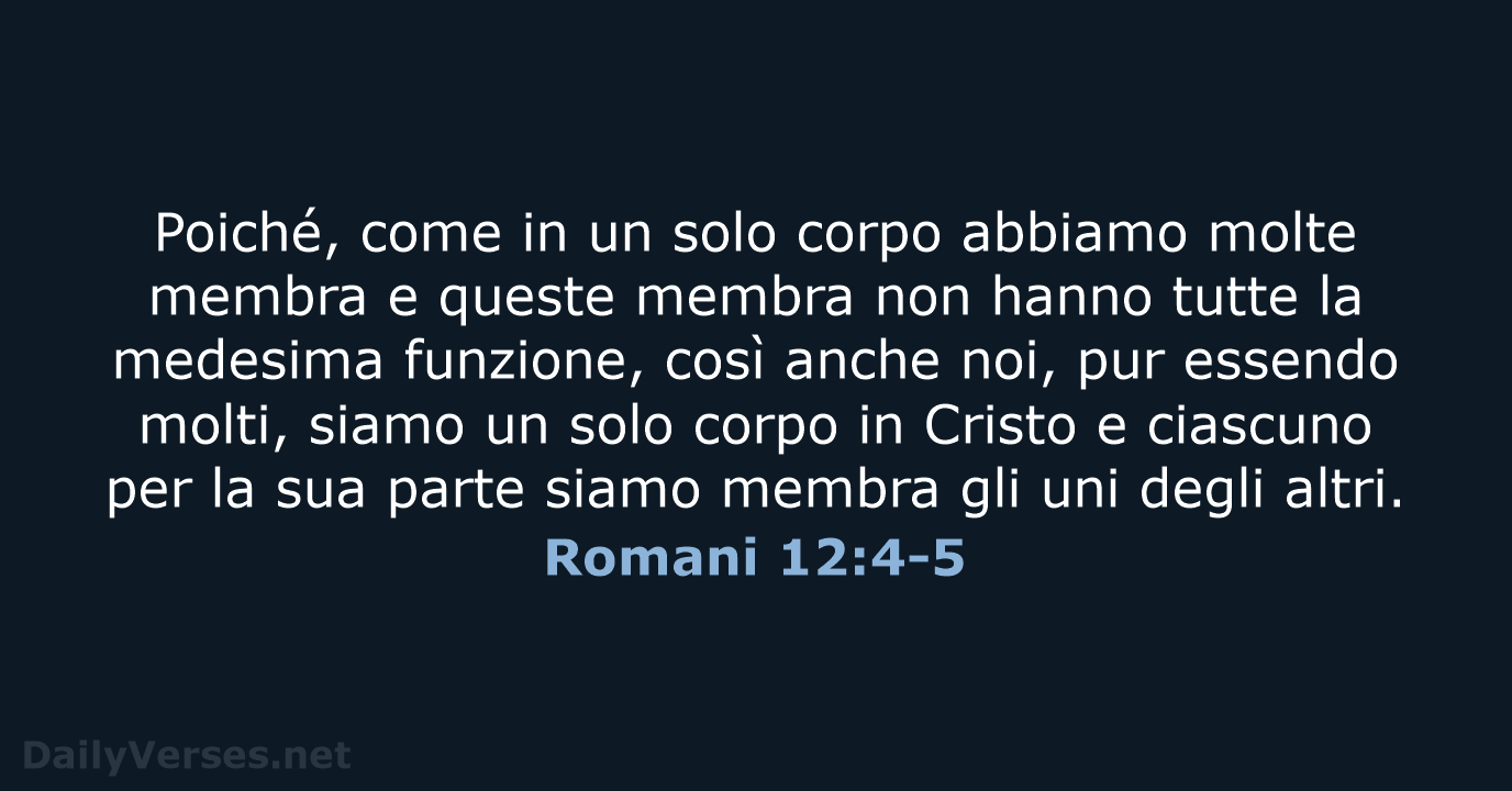 Romani 12:4-5 - CEI