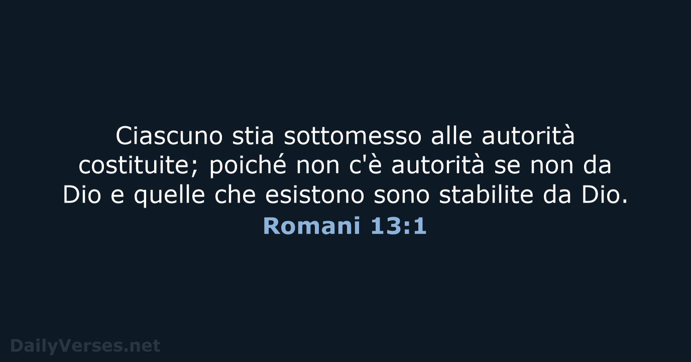 Romani 13:1 - CEI