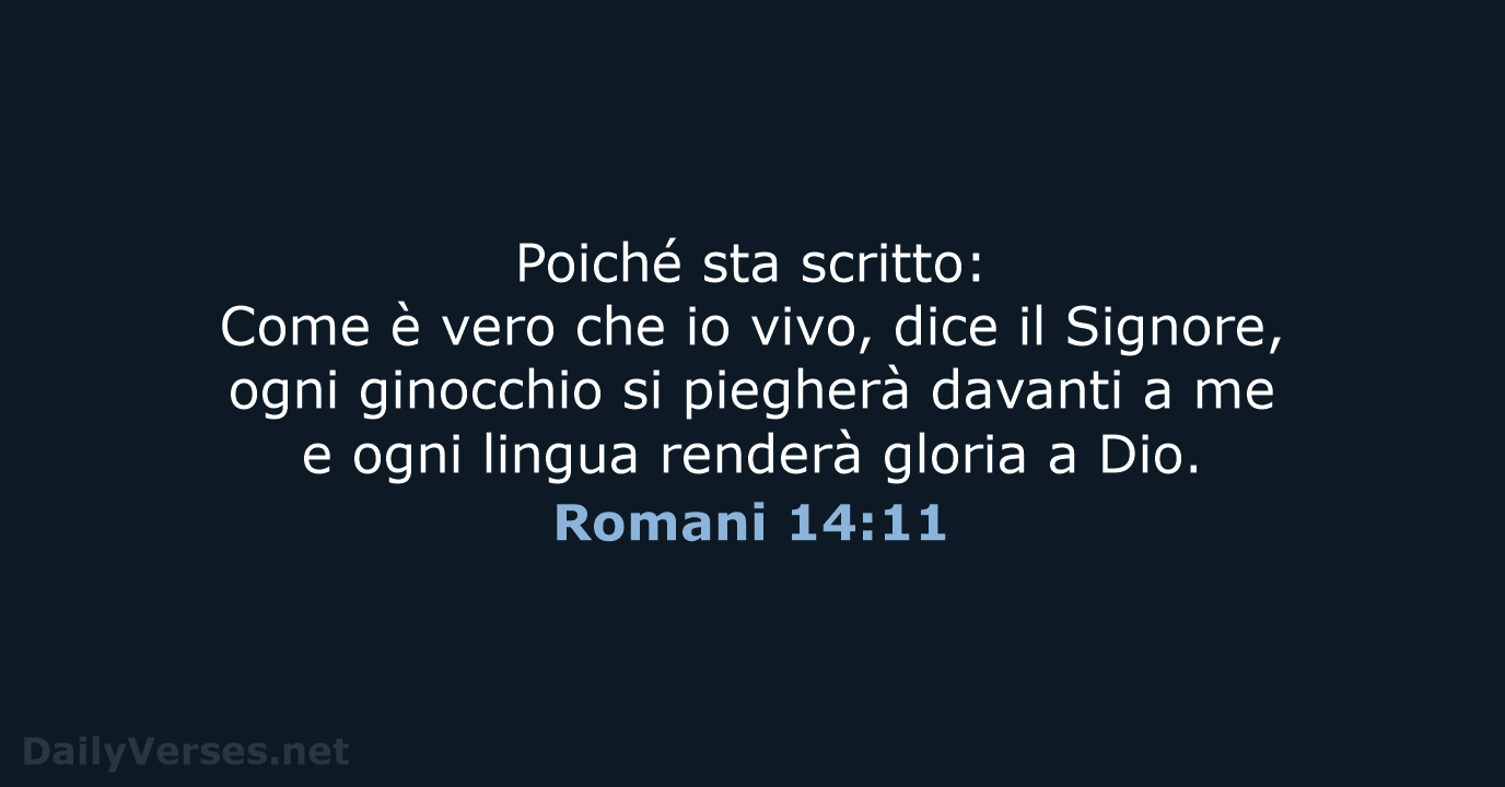 Romani 14:11 - CEI