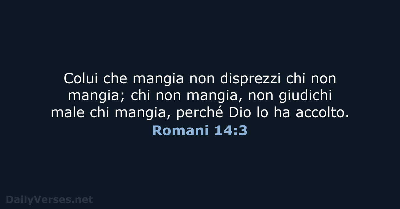 Romani 14:3 - CEI