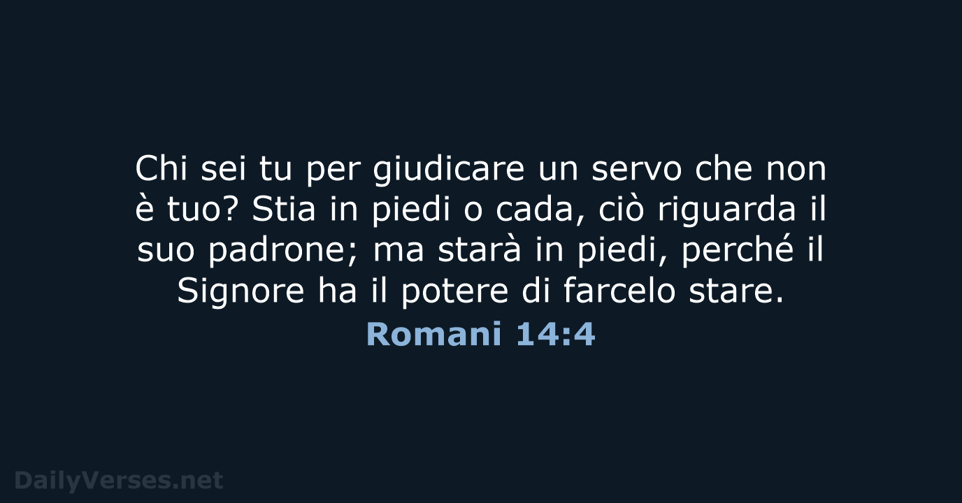 Romani 14:4 - CEI