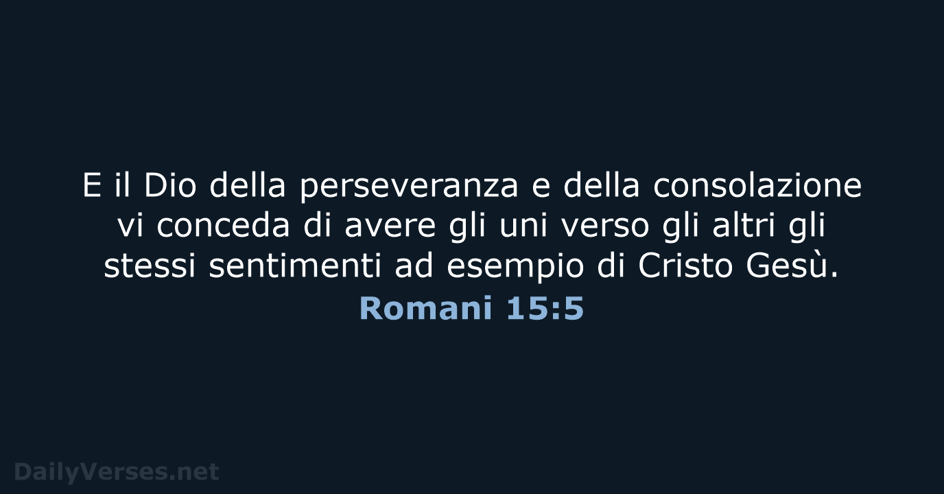 Romani 15:5 - CEI