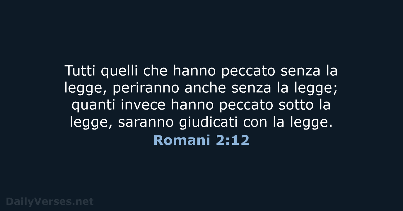 Romani 2:12 - CEI