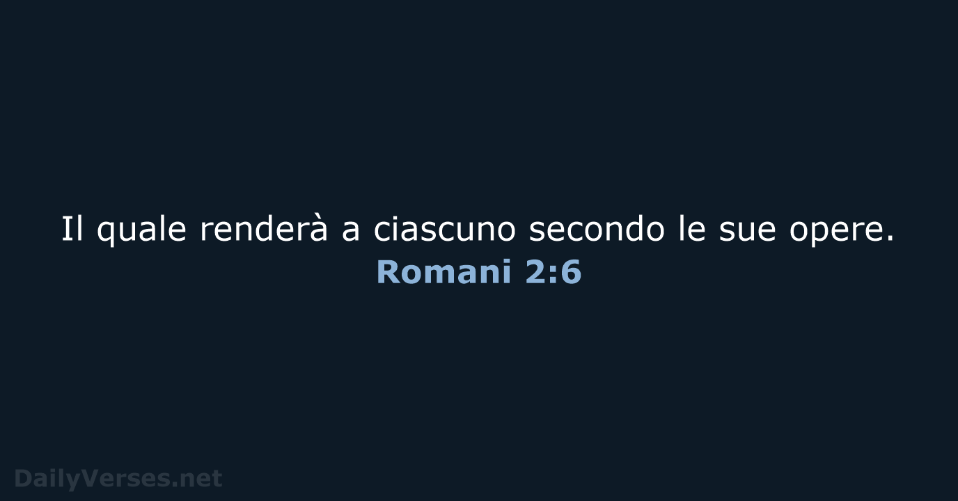 Romani 2:6 - CEI