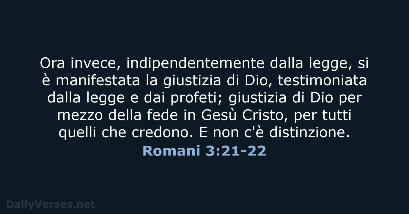 Romani 3:21-22 - CEI