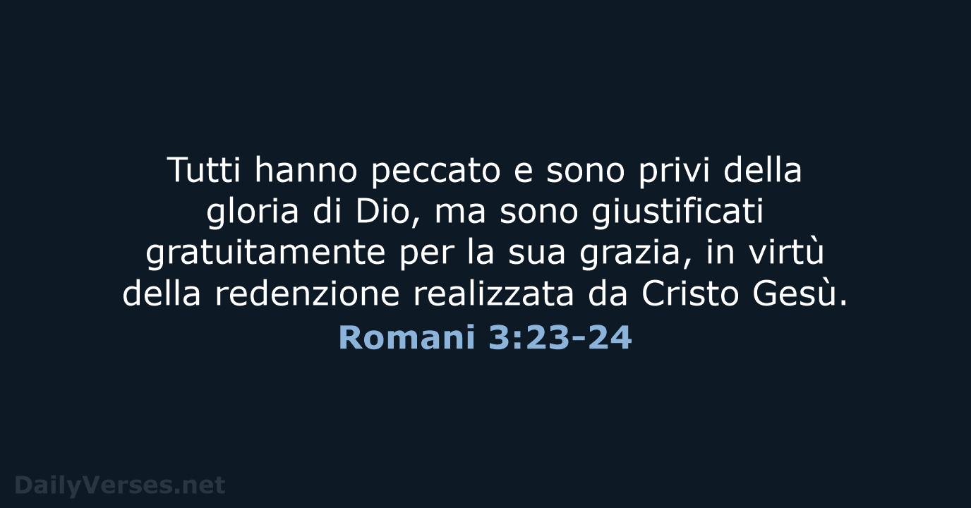 Romani 3:23-24 - CEI