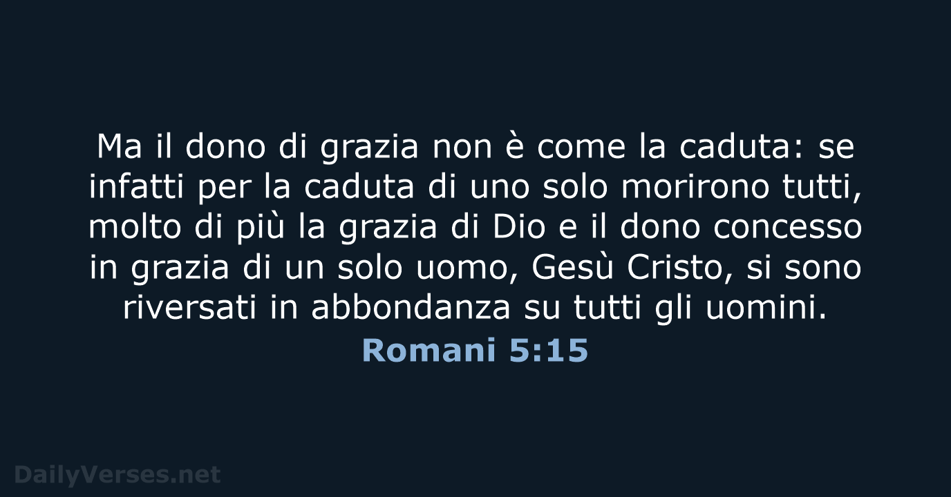 Romani 5:15 - CEI