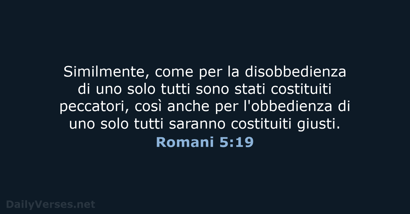 Romani 5:19 - CEI