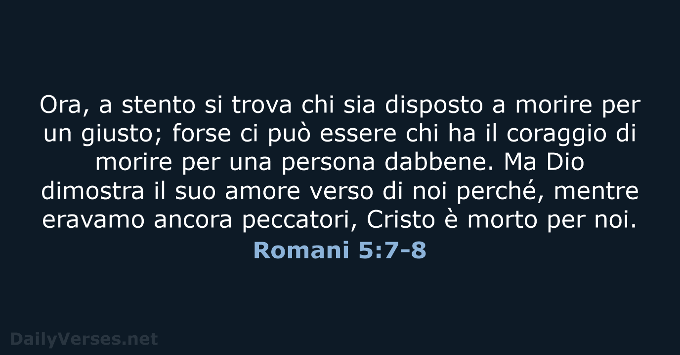 Romani 5:7-8 - CEI