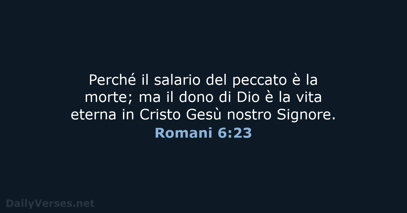 Romani 6:23 - CEI