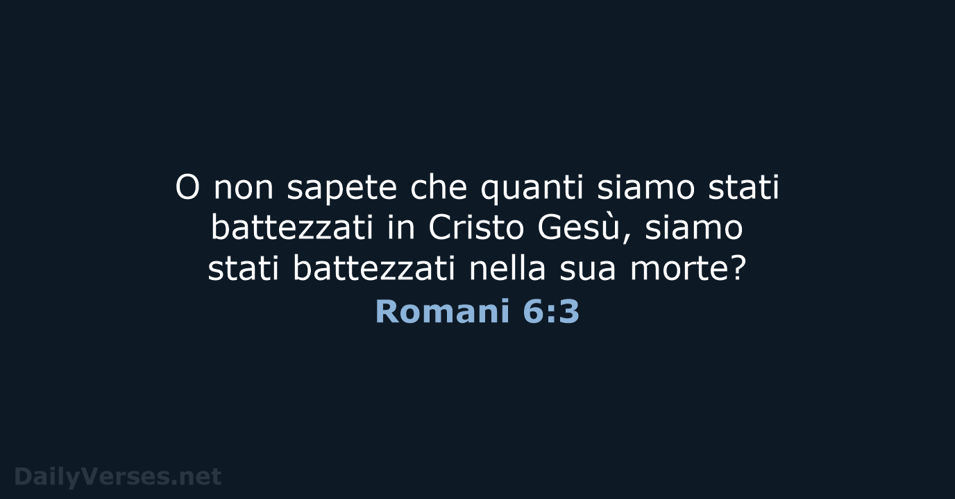 Romani 6:3 - CEI