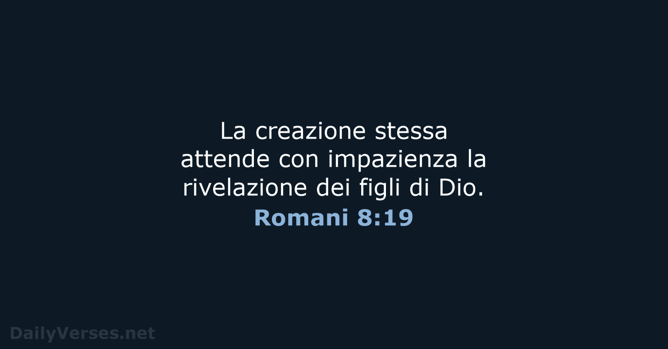 Romani 8:19 - CEI