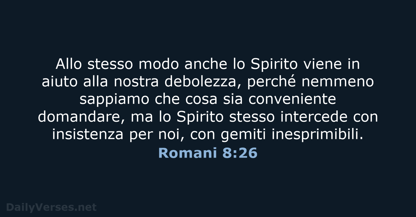 Romani 8:26 - CEI