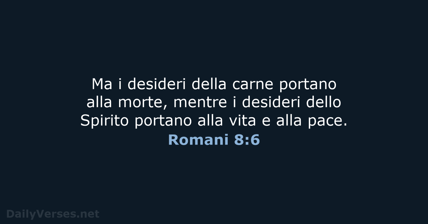 Romani 8:6 - CEI