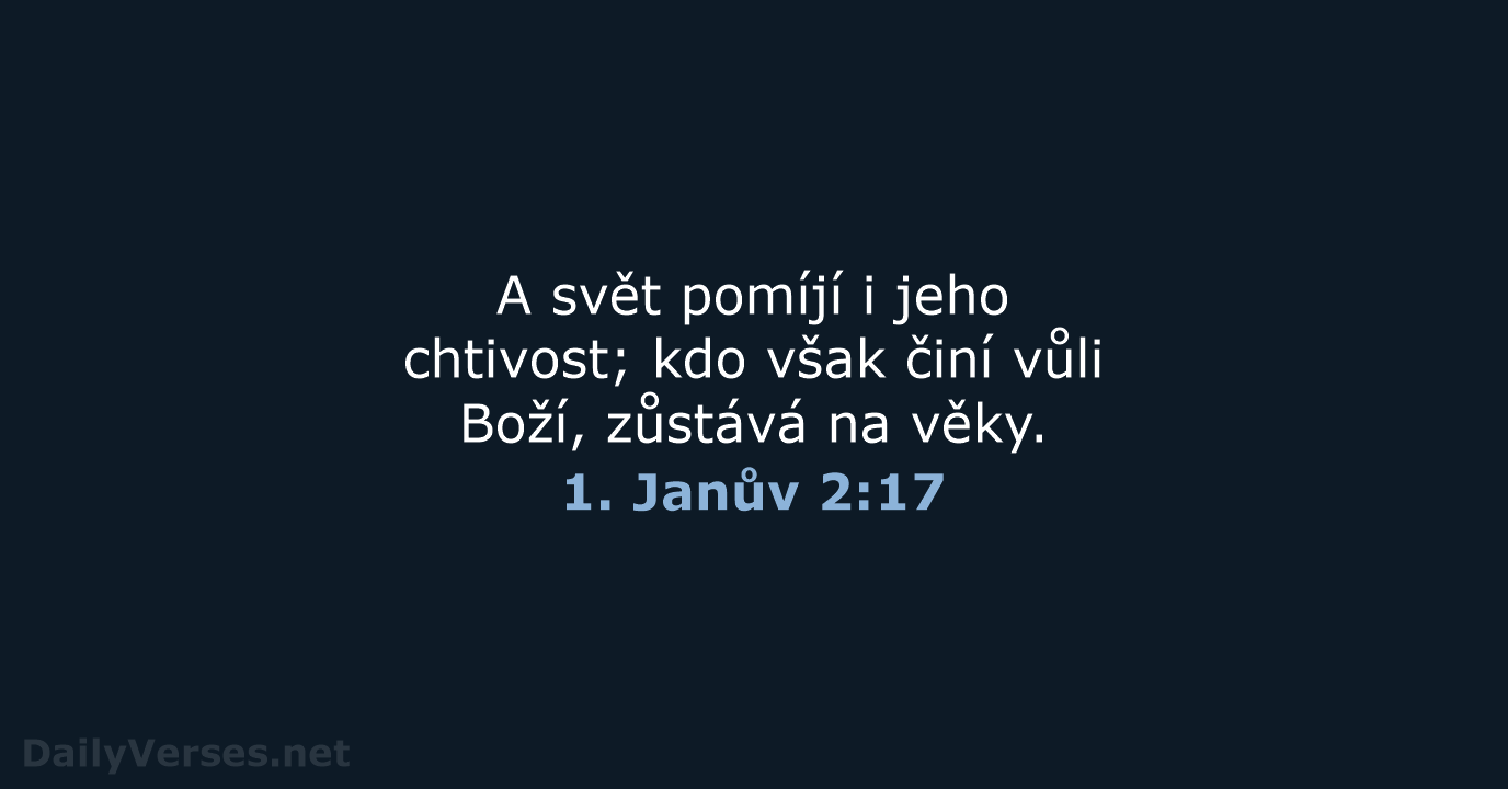1. Janův 2:17 - ČEP