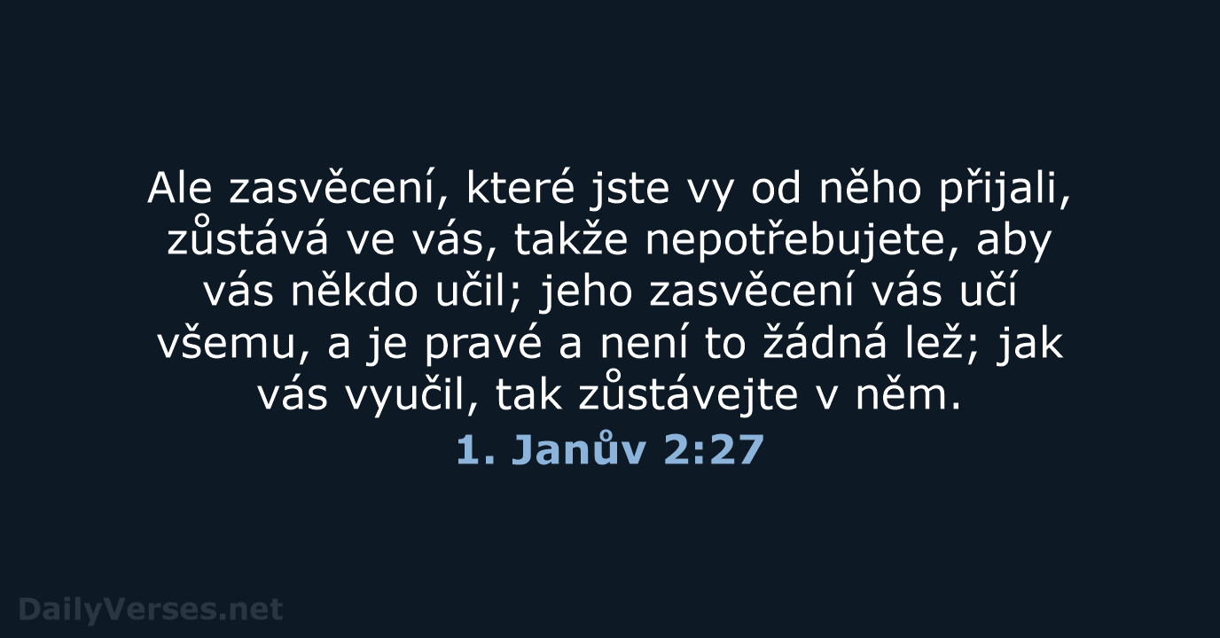 1. Janův 2:27 - ČEP